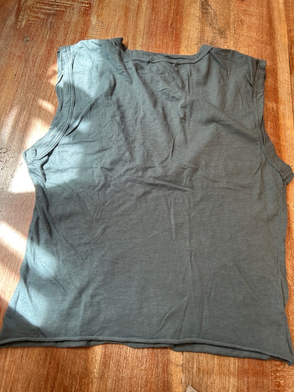 Velvet by Graham & Spencer Slate Blue Deep Scoop Neck Cropped Tank - Picture 6 of 6